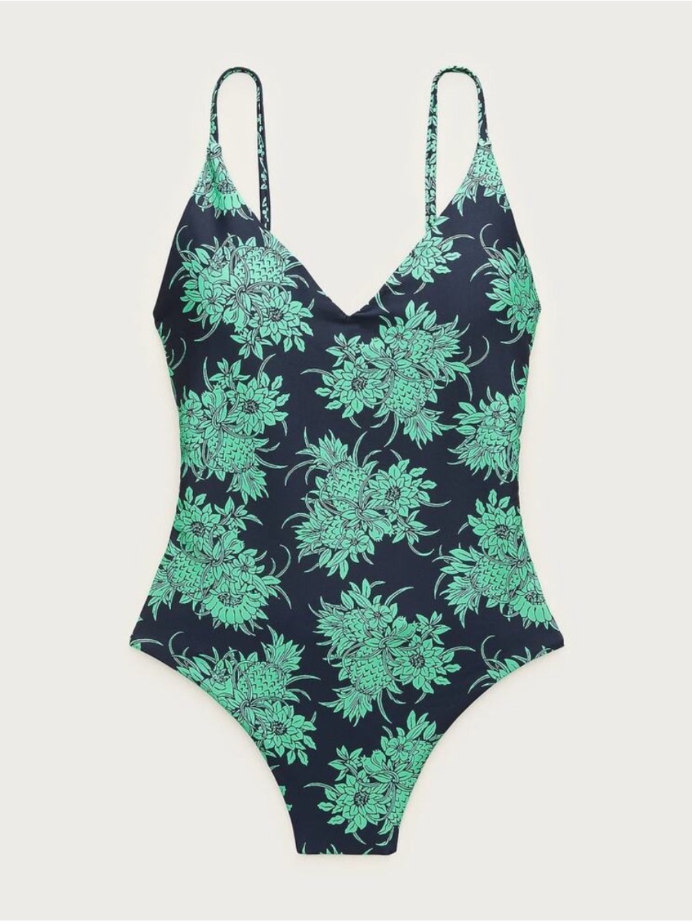NEW J. Crew Lana one-piece in Classic Sculpt™ Navy Matcha floral size 4